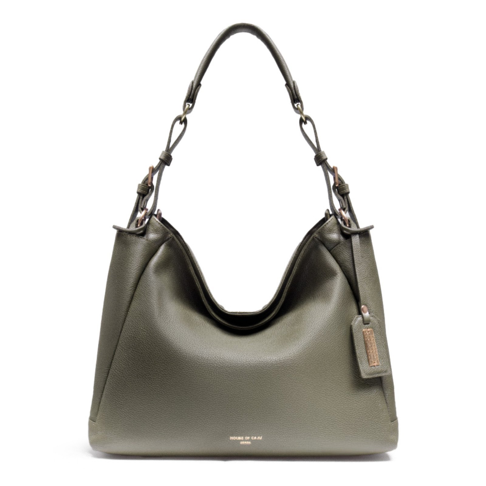 BOLSA FEMININA EM COURO TIRACOLO VERDE “MARCIA NAZARETH”””
