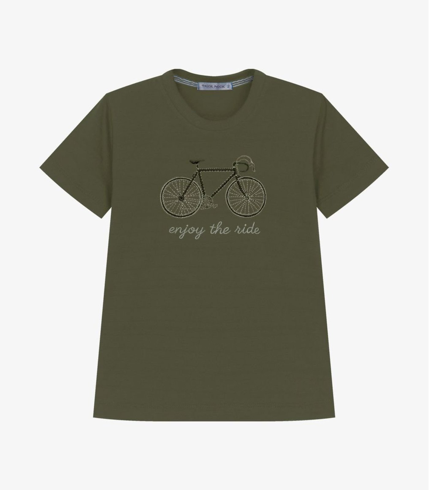 Infantil - Camiseta Meia Malha Estampa Trick Nick Verde