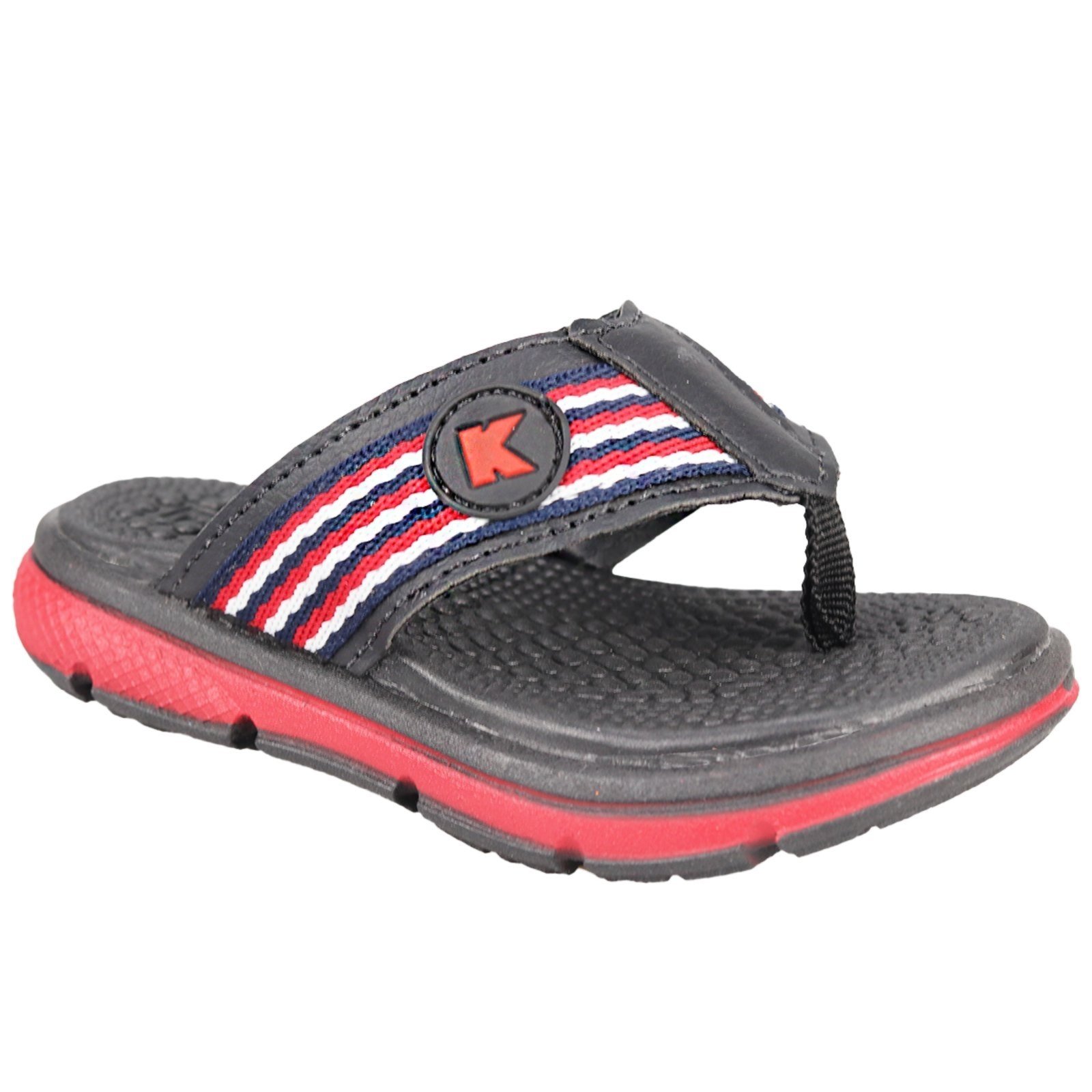 Infantil – Chinelo Menino kiath Masculino Estiloso Confortável do 22 Ao 33 Preto