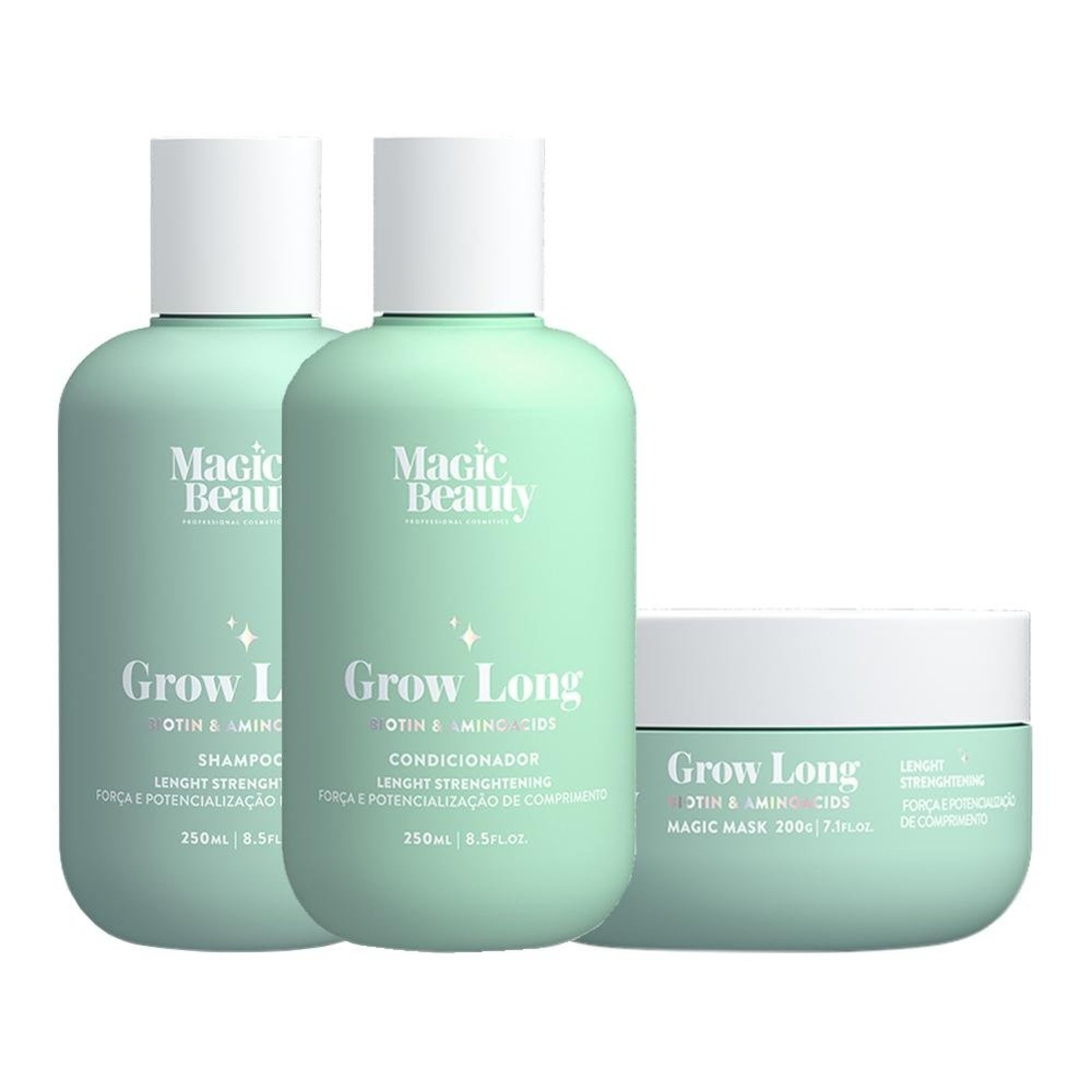 Kit Magic BEauty Grow Long Sh/Cond 250ml + Máscara 200g
