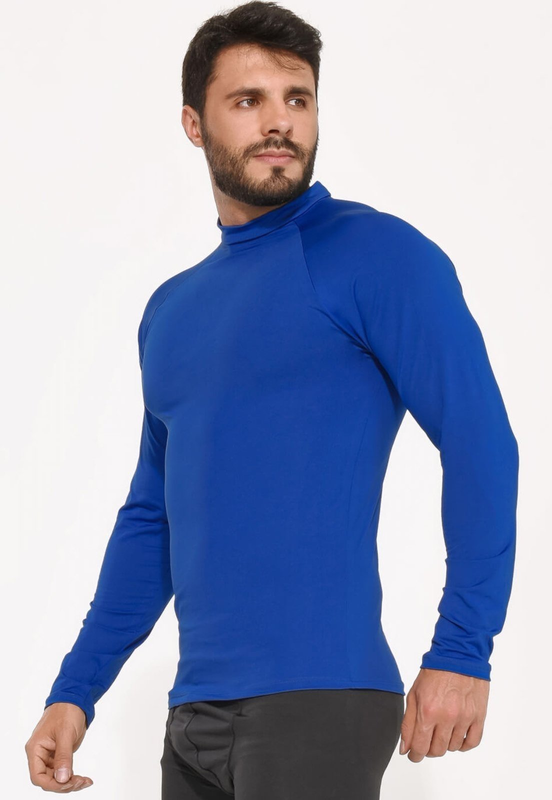 Camisa Bravaa Store Longa Térmica Praia Segunda Pele Proteção Uv 50 037 Azul