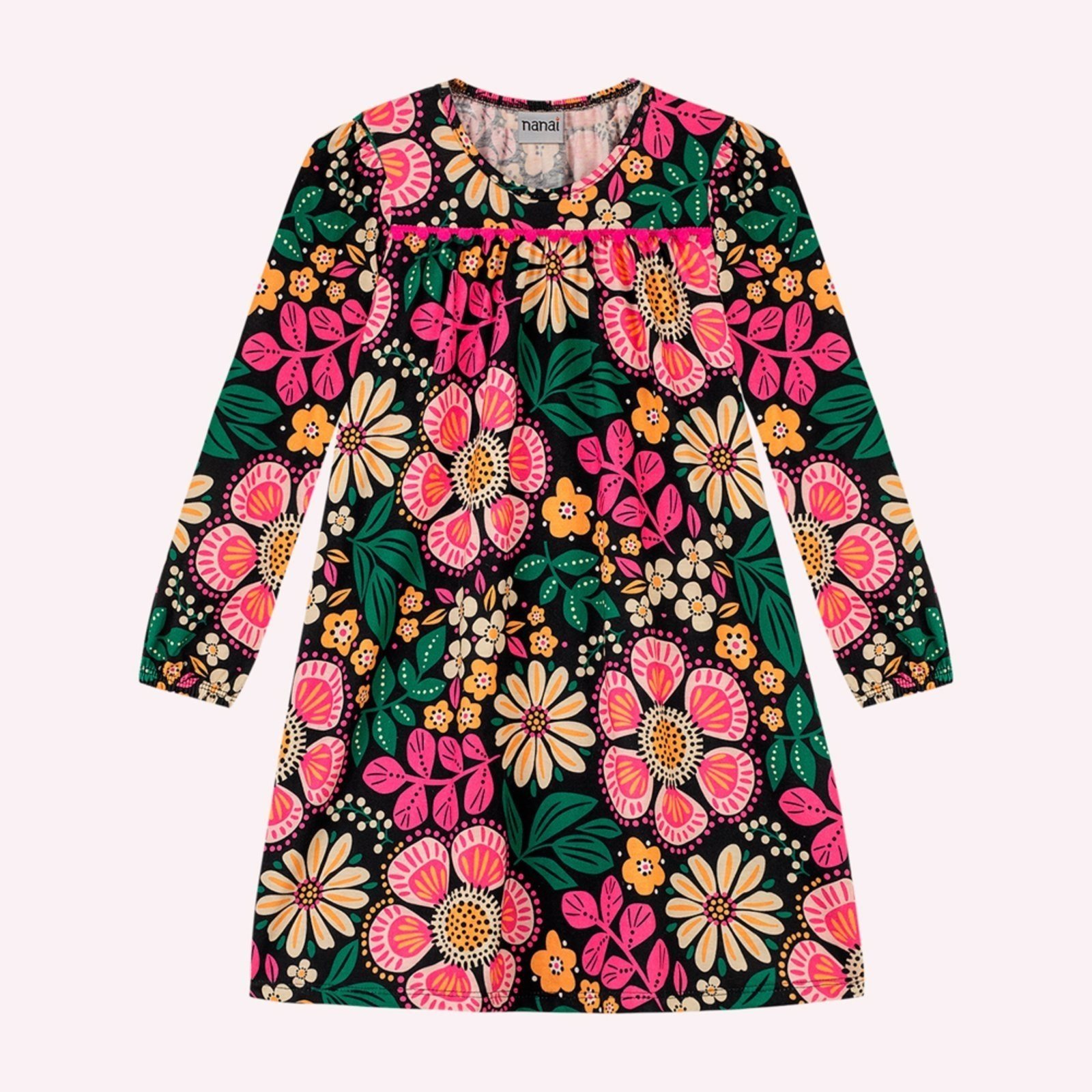 Infantil - Vestido Menina em Algodão Nanai