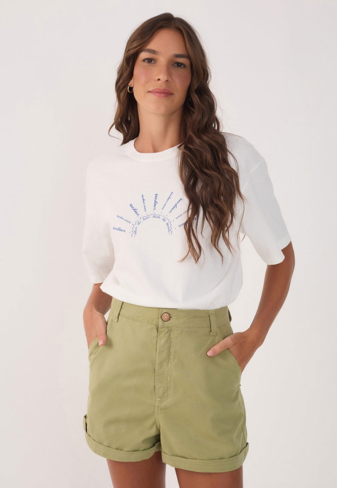 Camiseta Dress To Reta Estampa Branca