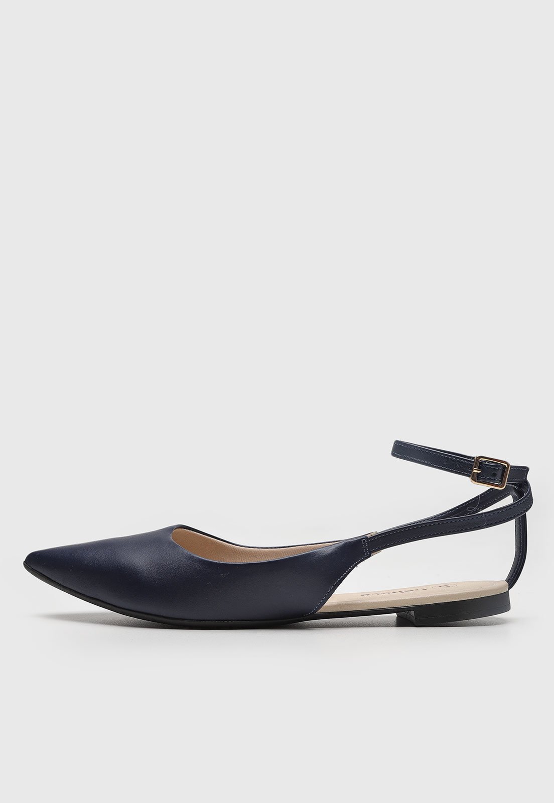 Sapatilha Feminina cê Bico Fino Azul Marinho