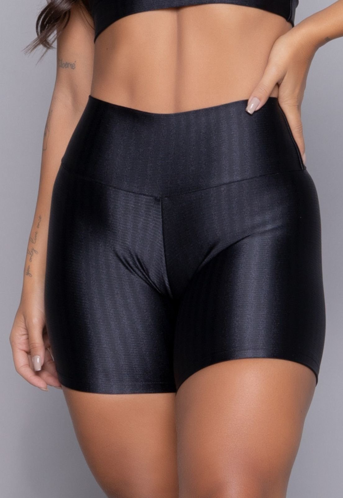 Short New Zig Bella Fiore Modas Compressão 3D Fitness Ikat Preto