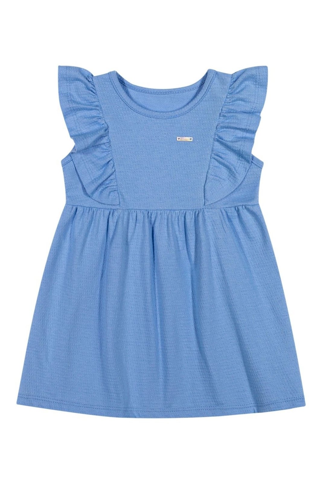 Infantil - Vestido Menina Texturizado Elian Azul
