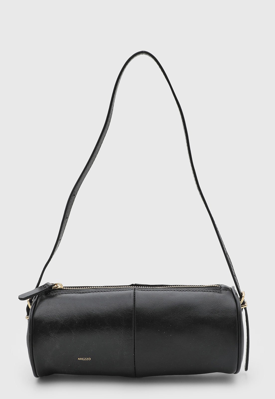 Bolsa Feminina Arezzo Couro Baguete Preta