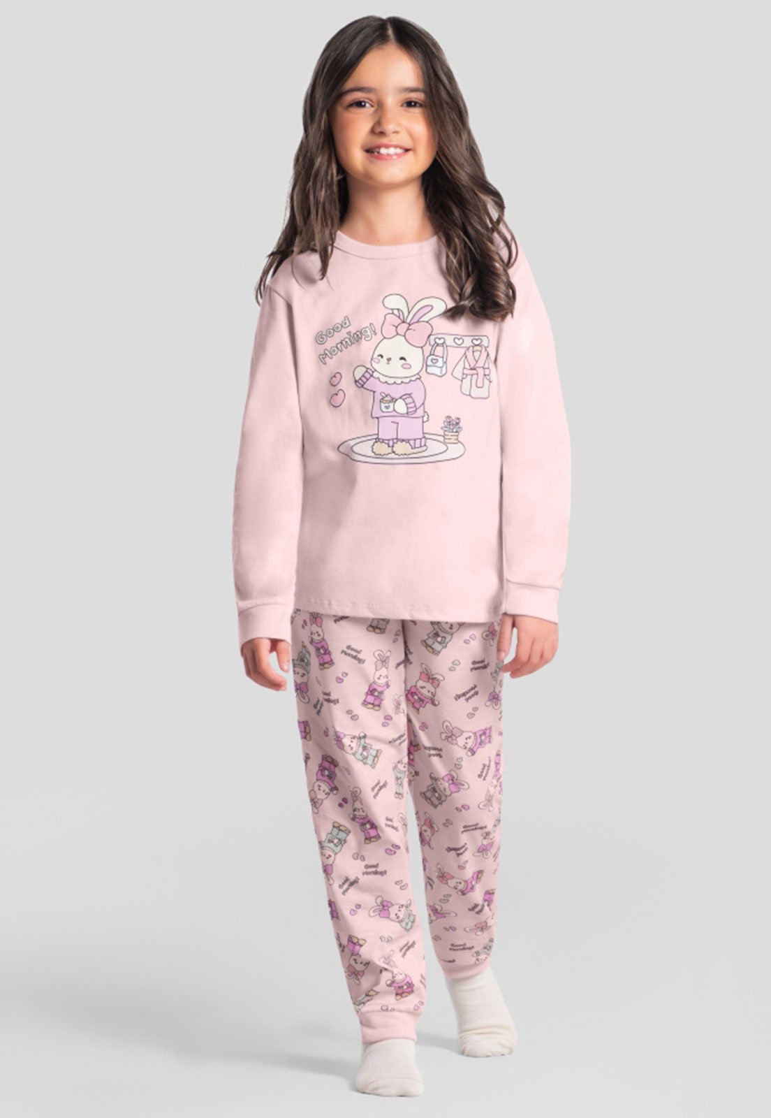 Pijama Brandili Coelhinha Rosa