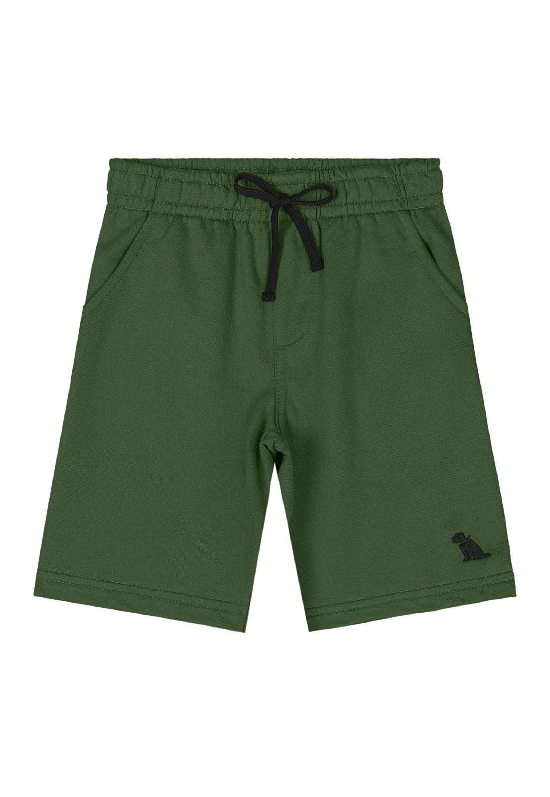 Infantil - Bermuda para Menino em Moletom Quimby Verde