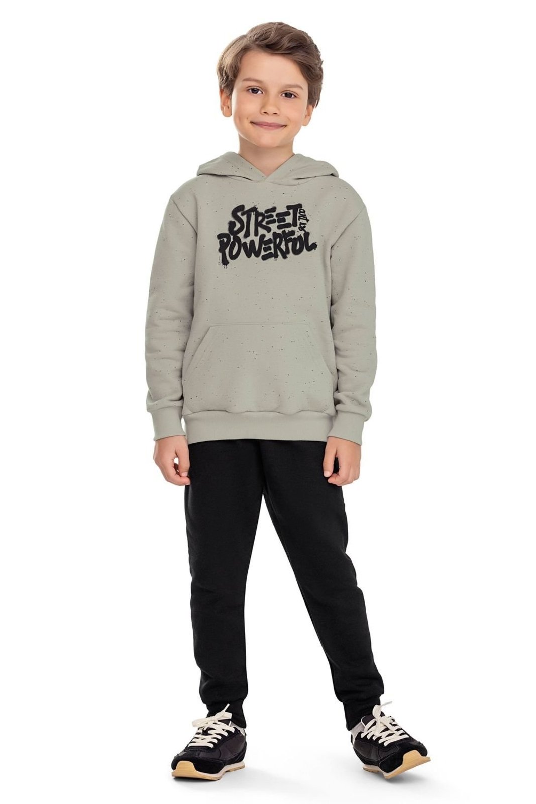 Infantil - Conjunto Menino Moletom Botonê Elian Cinza