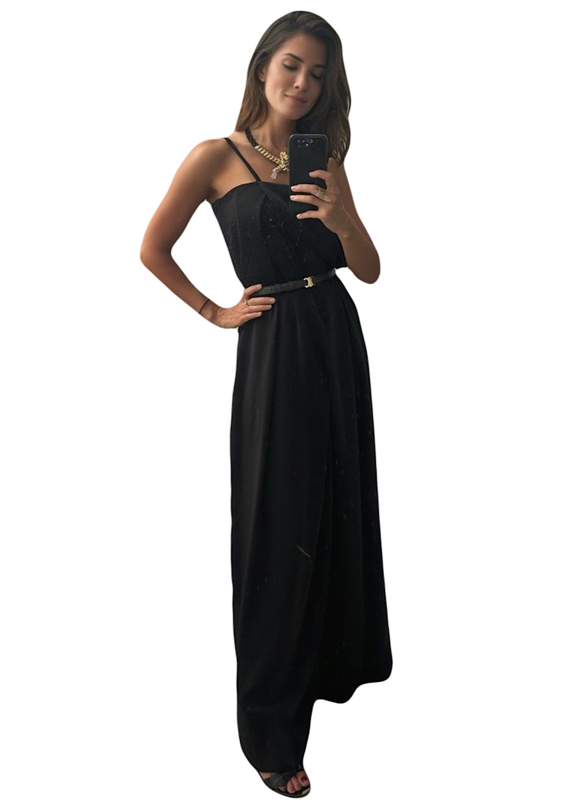 Macacao Miesse Fluido Preto