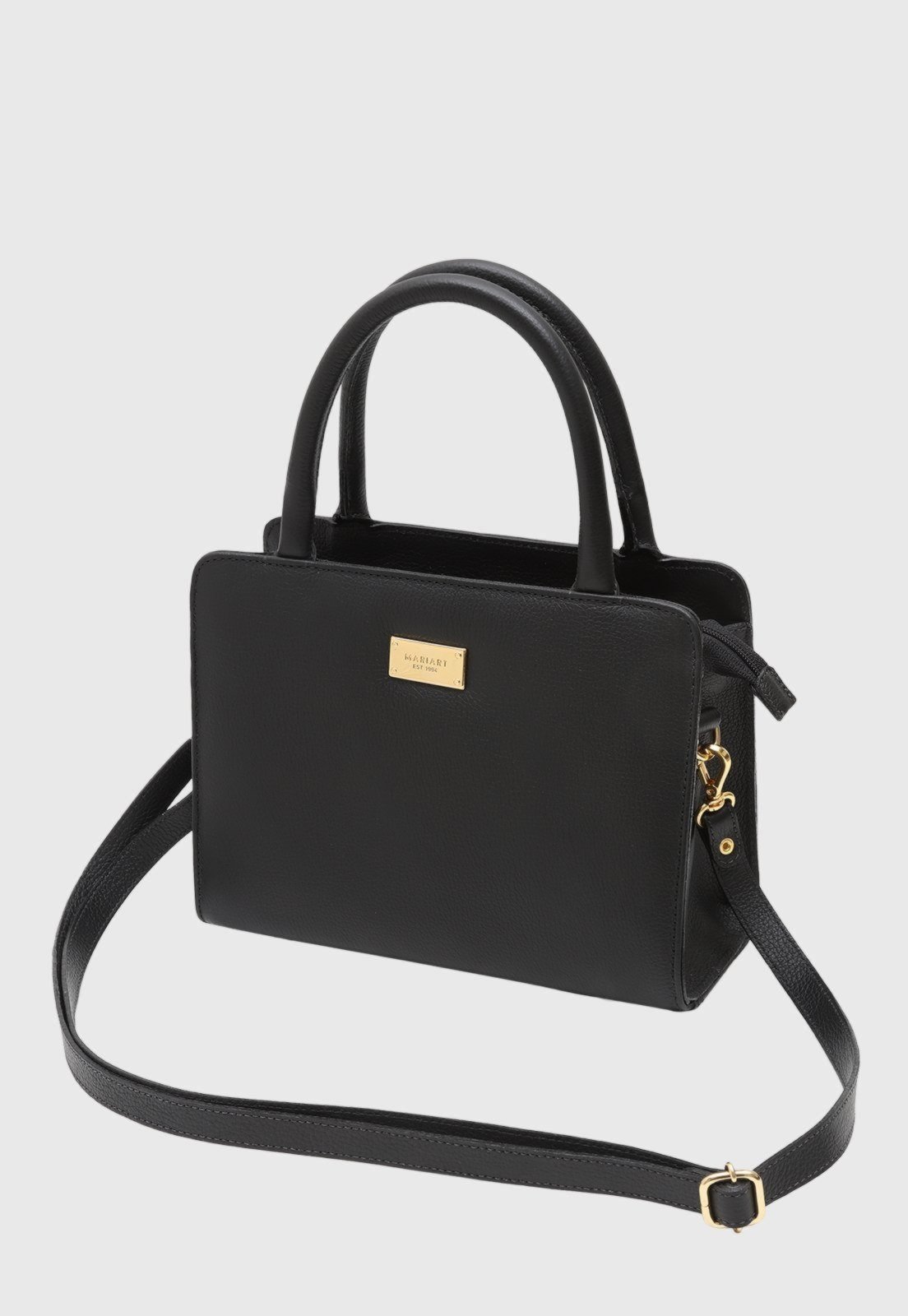 Bolsa Transversal Couro Mariart Maia Preta