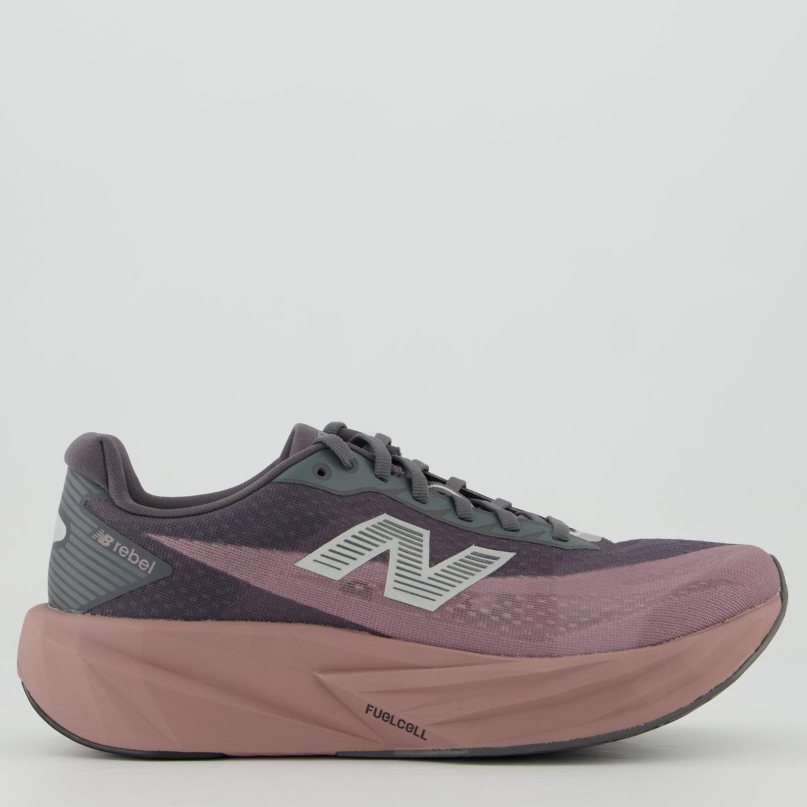 Tênis New Balance Fuelcell Rebel V5 Cinza e Bordô