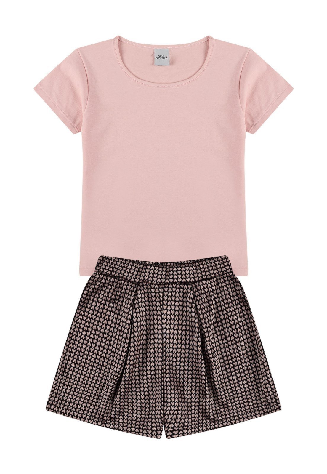 Vista 3 Infantil - Conjunto Jacquard Shine Claro VIDA COSTEIRA rosa VIDA COSTEIRA rosa