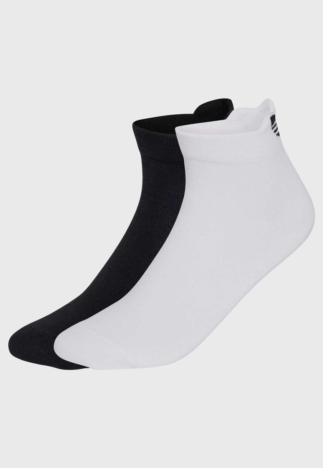 Kit 2 Meia adidas Originals Cano Baixo Trefoil Branco