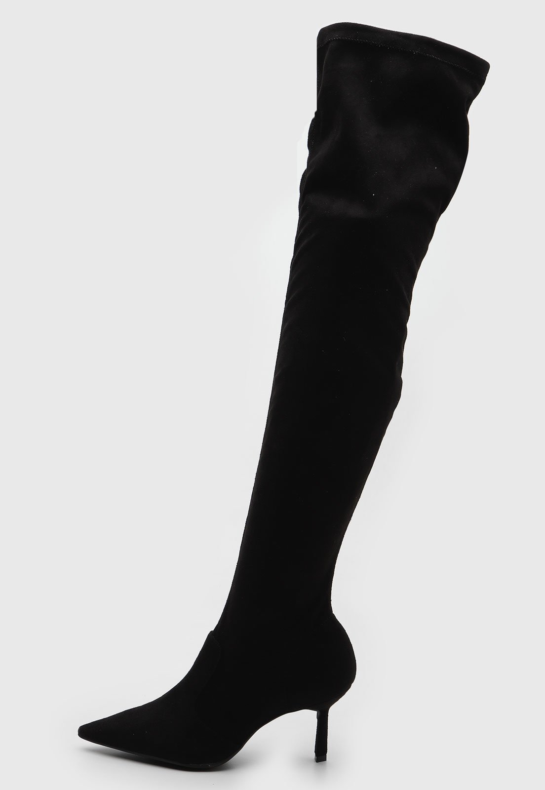Bota Over The Knee Santa Lolla Suede Preta
