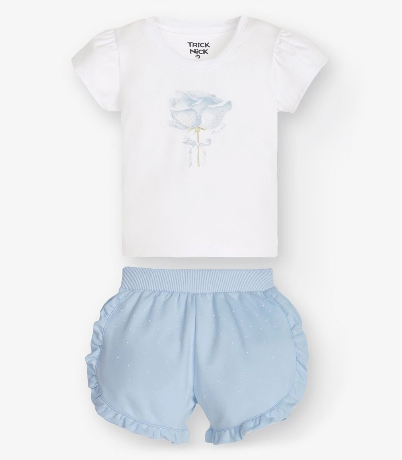 Infantil - Conjunto Blusa com Shorts Menina Trick Nick Branco