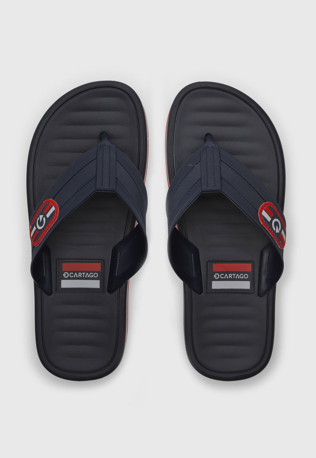 Chinelo Cartago Paris Ii Dedo Ad Azul