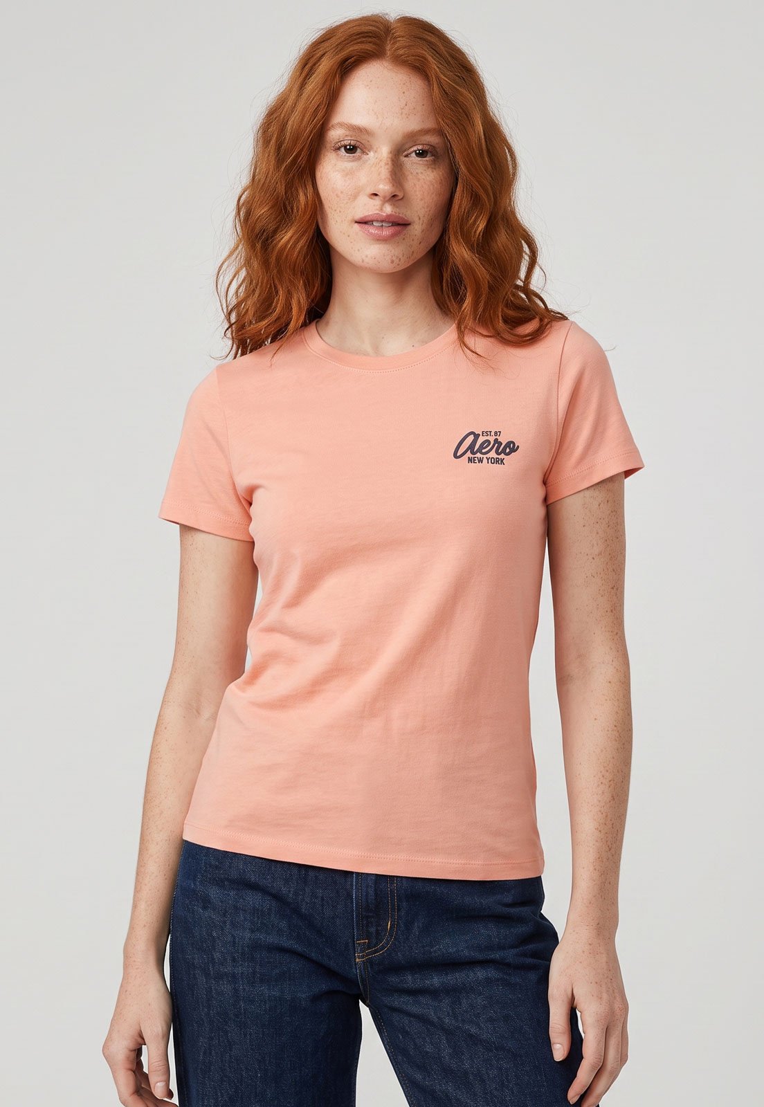 Camiseta Feminina Aeropostale Logo Coral