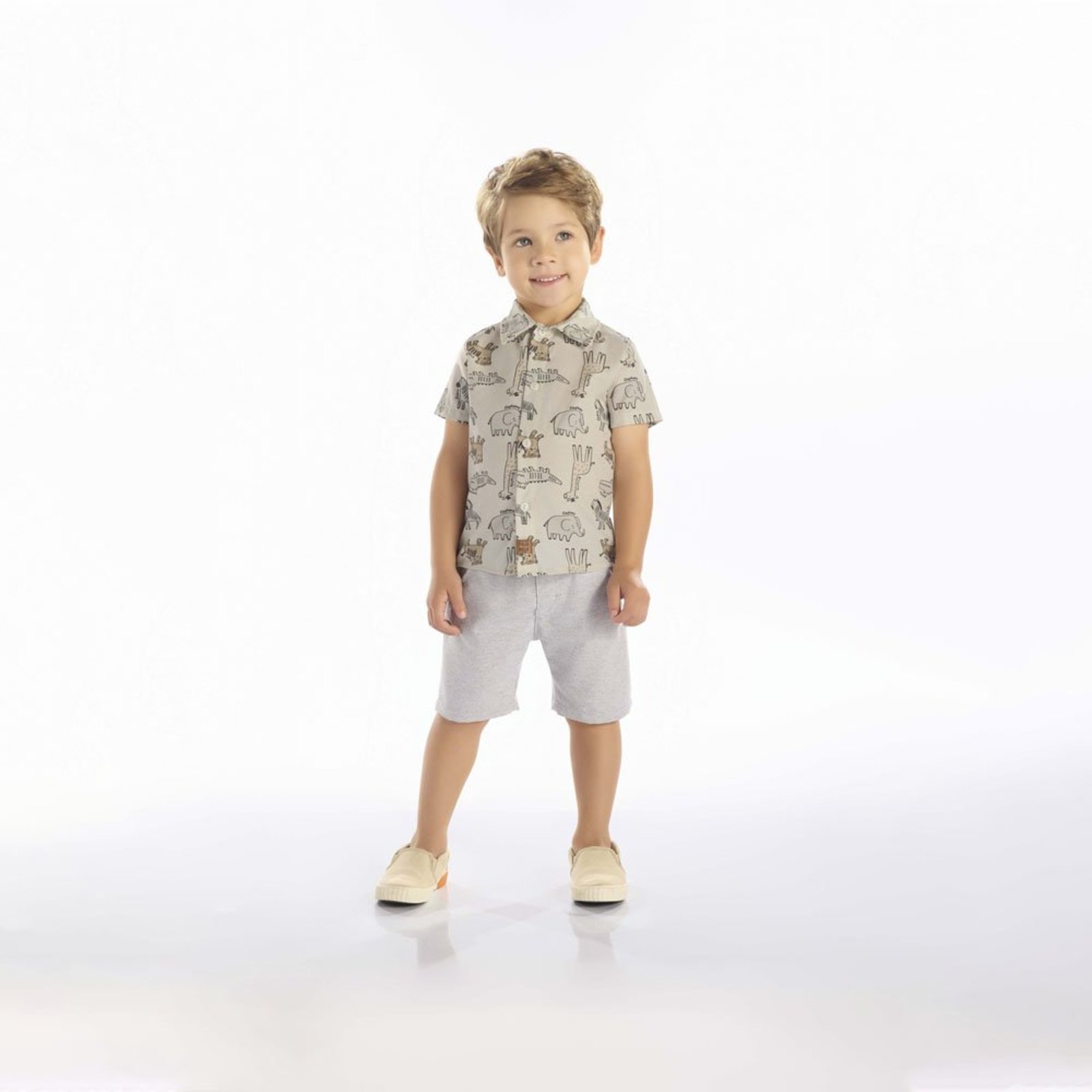 Infantil - Conjunto Primeiros Passos Menino - Bege - 52276-1307