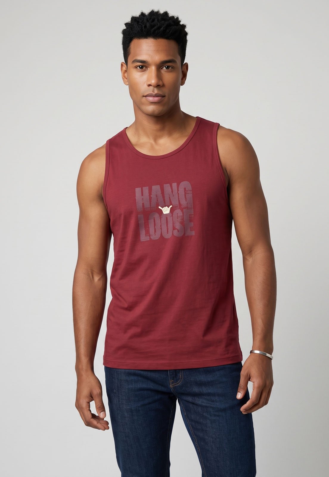 Regata Masculina Hang Loose Silk Fail Bordô