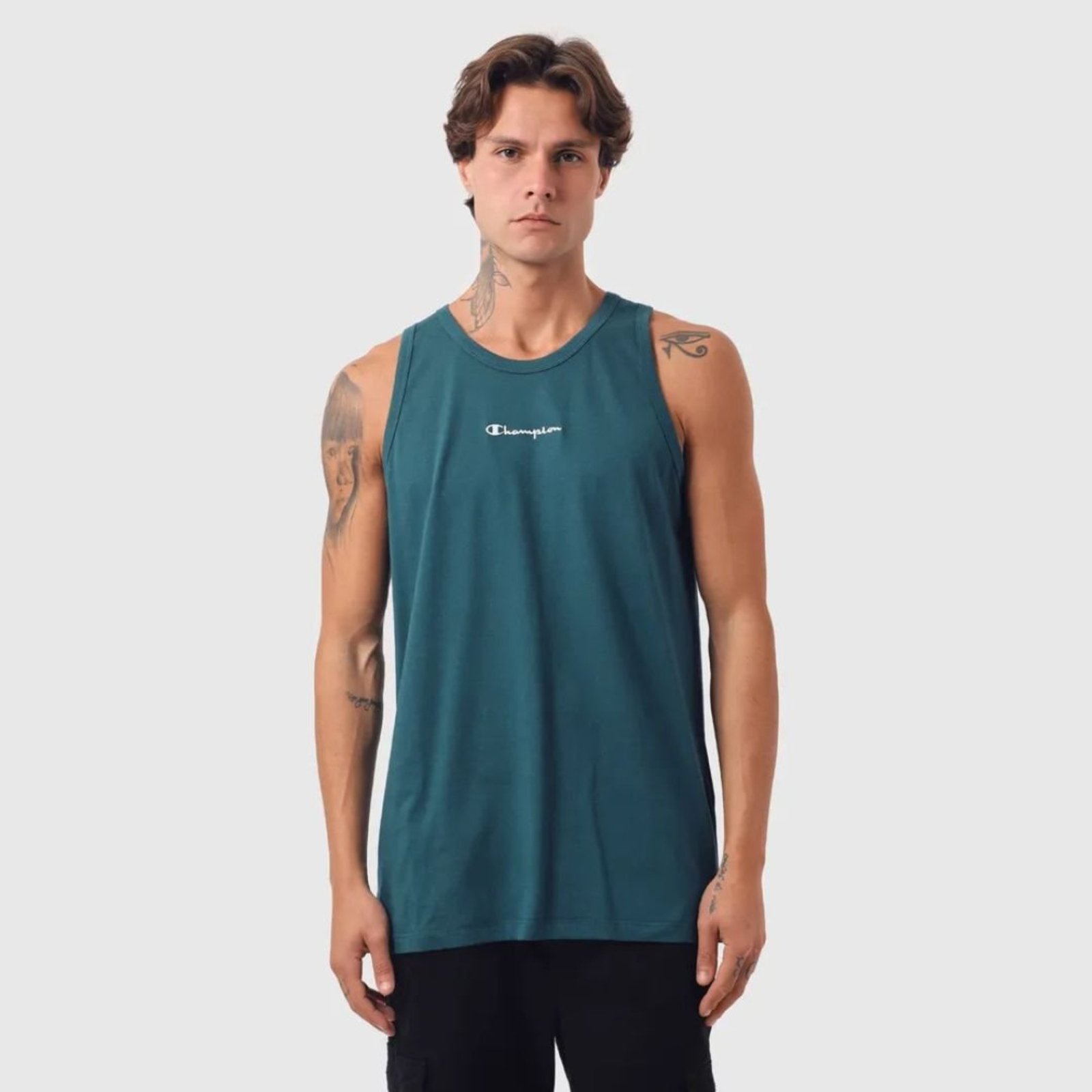 Camiseta Regata Champion Life Mini Script - EMERALD ALLURE