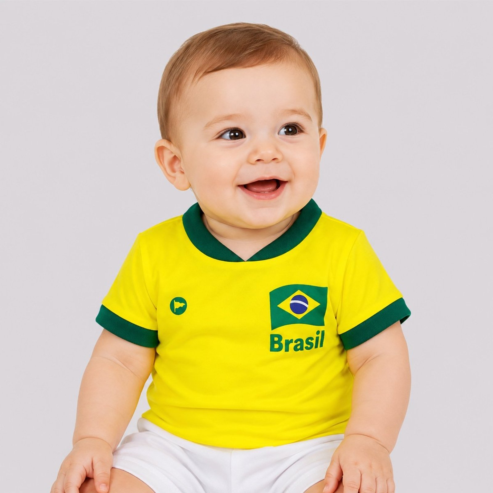 Infantil - Camisa Brasil Baby Amarela