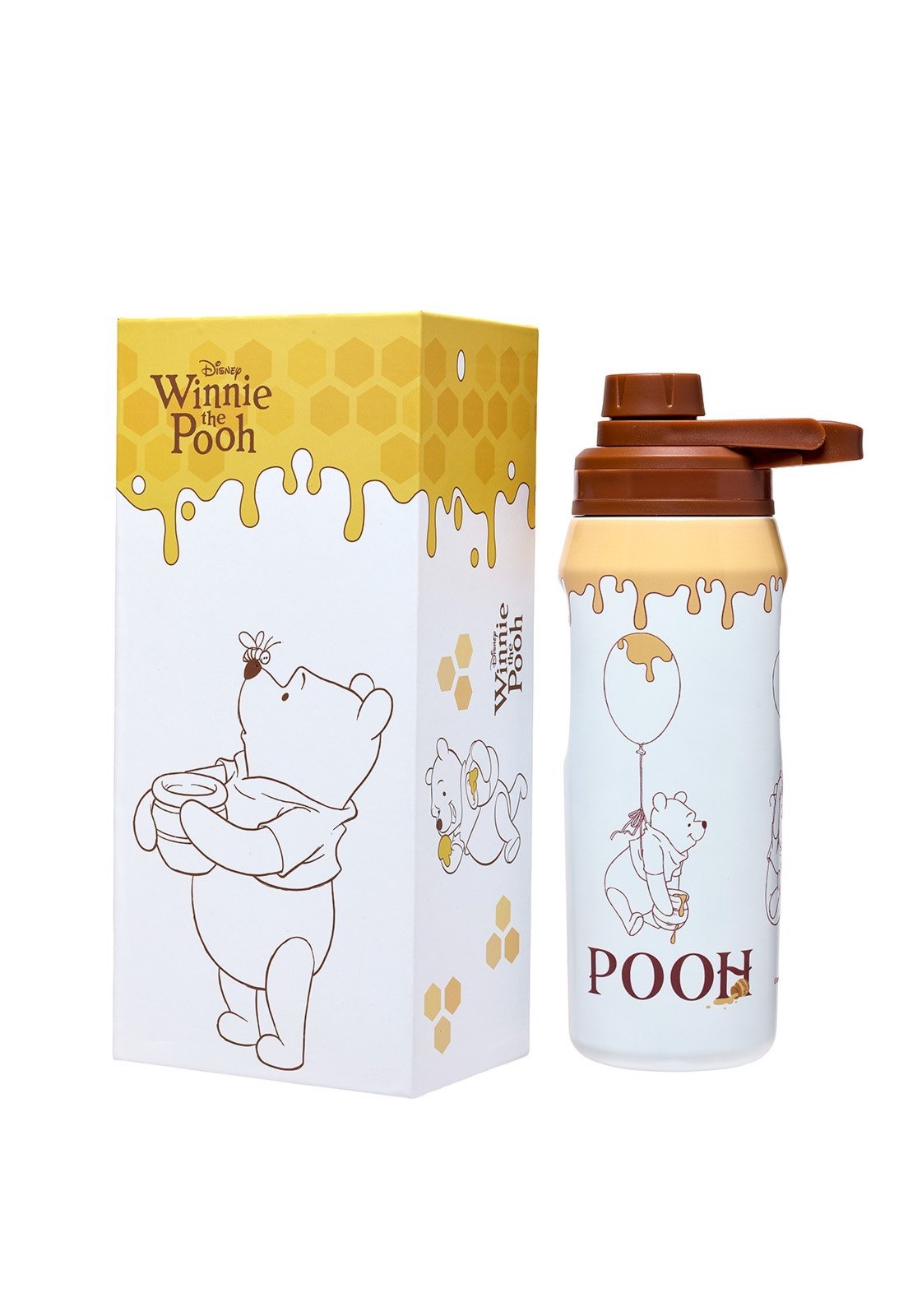Infantil - Garrafa Térmica Ursinho Pooh Disney Aço Inox 550ml