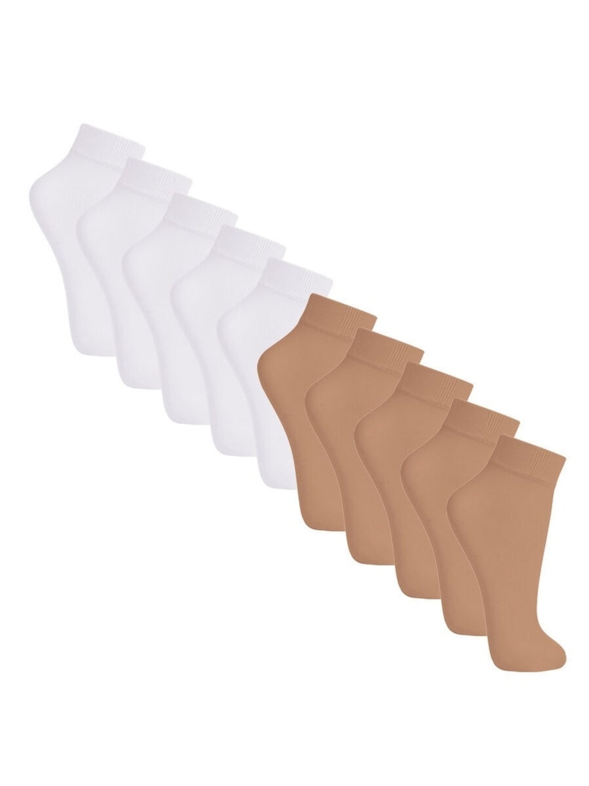 Kit com 10 Meias Soquete Fio 20 Loba 5530-001 Branco