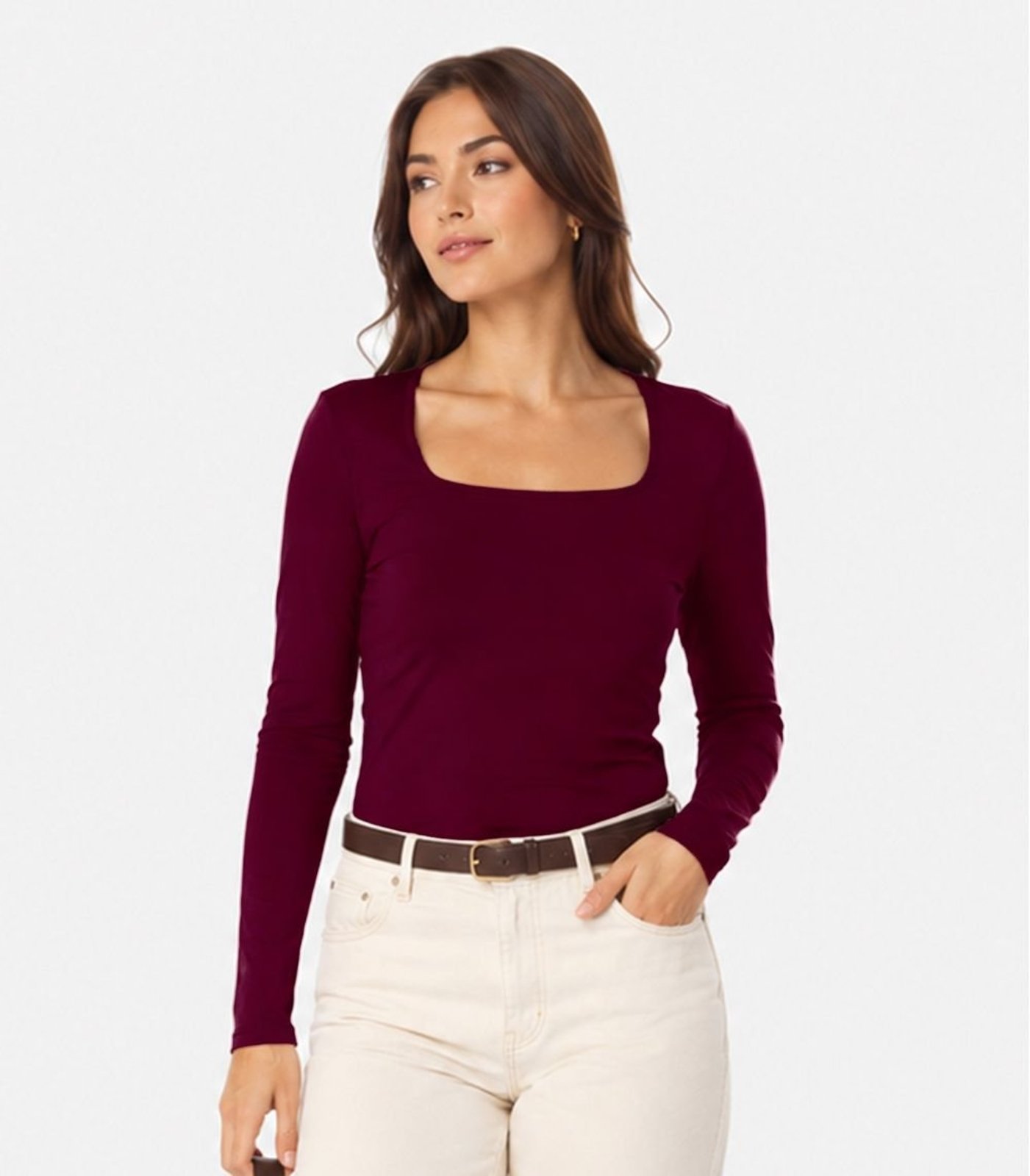 Blusa Manga Longa Feminina Infinita Cor Roxo