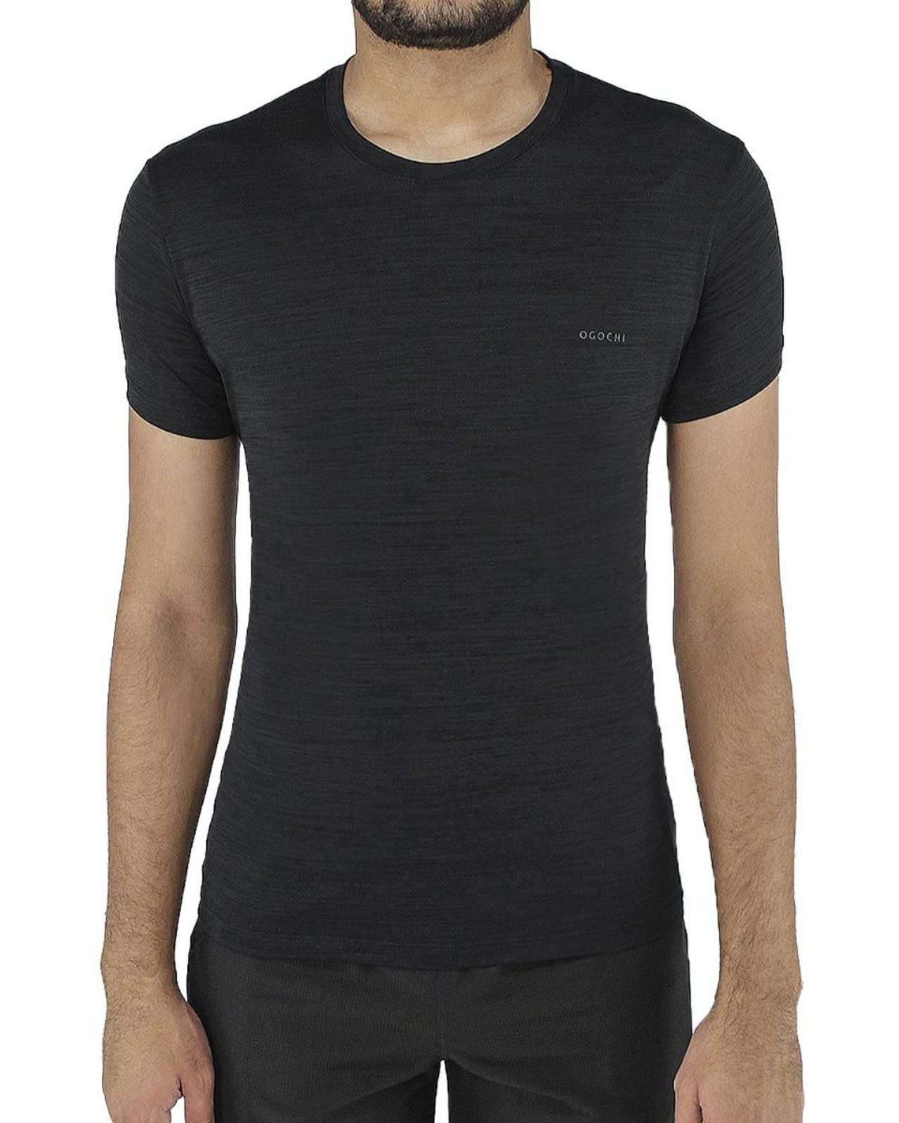 Camiseta Manga Curta Sport Slim Ogochi Masculina 006460008 Preta
