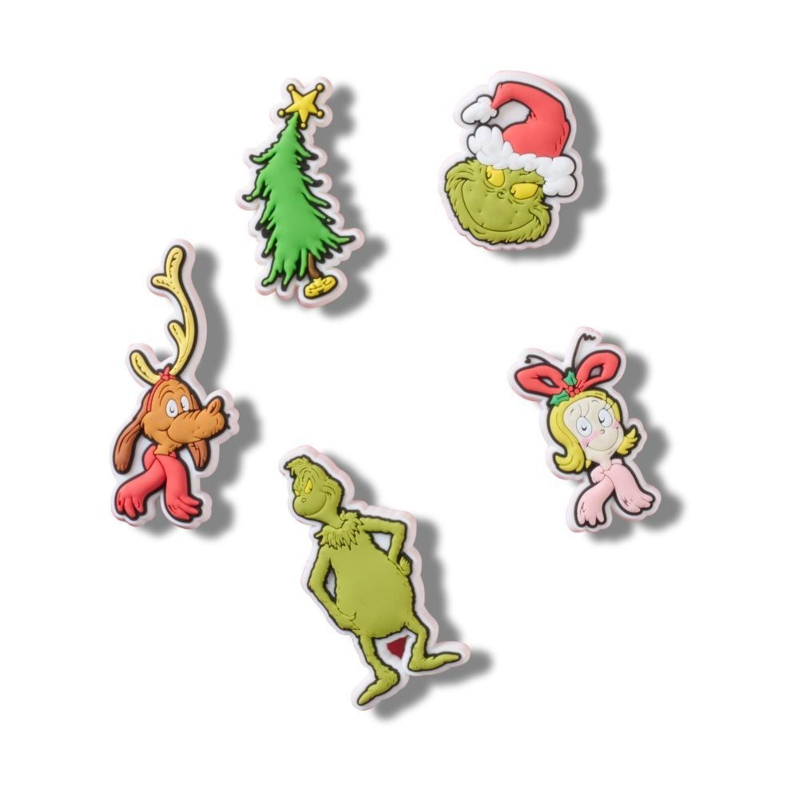 Vista 2 Infantil - Jibbitz™ The Grinch Pack com 5 Peças Crocs branco