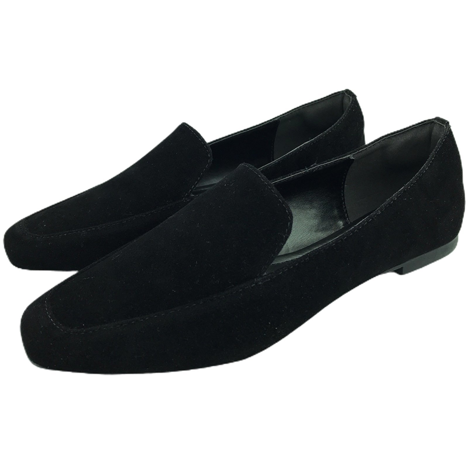 Sapato Mocassim Donatella Shoes Camurça Macau Liso Confort Preto