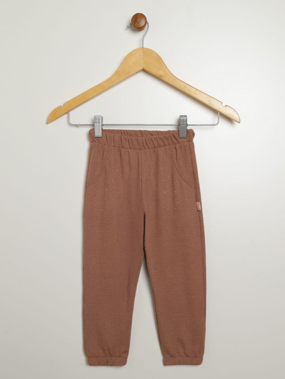 Infantil - Calça Jogger Para Menina - BEGE