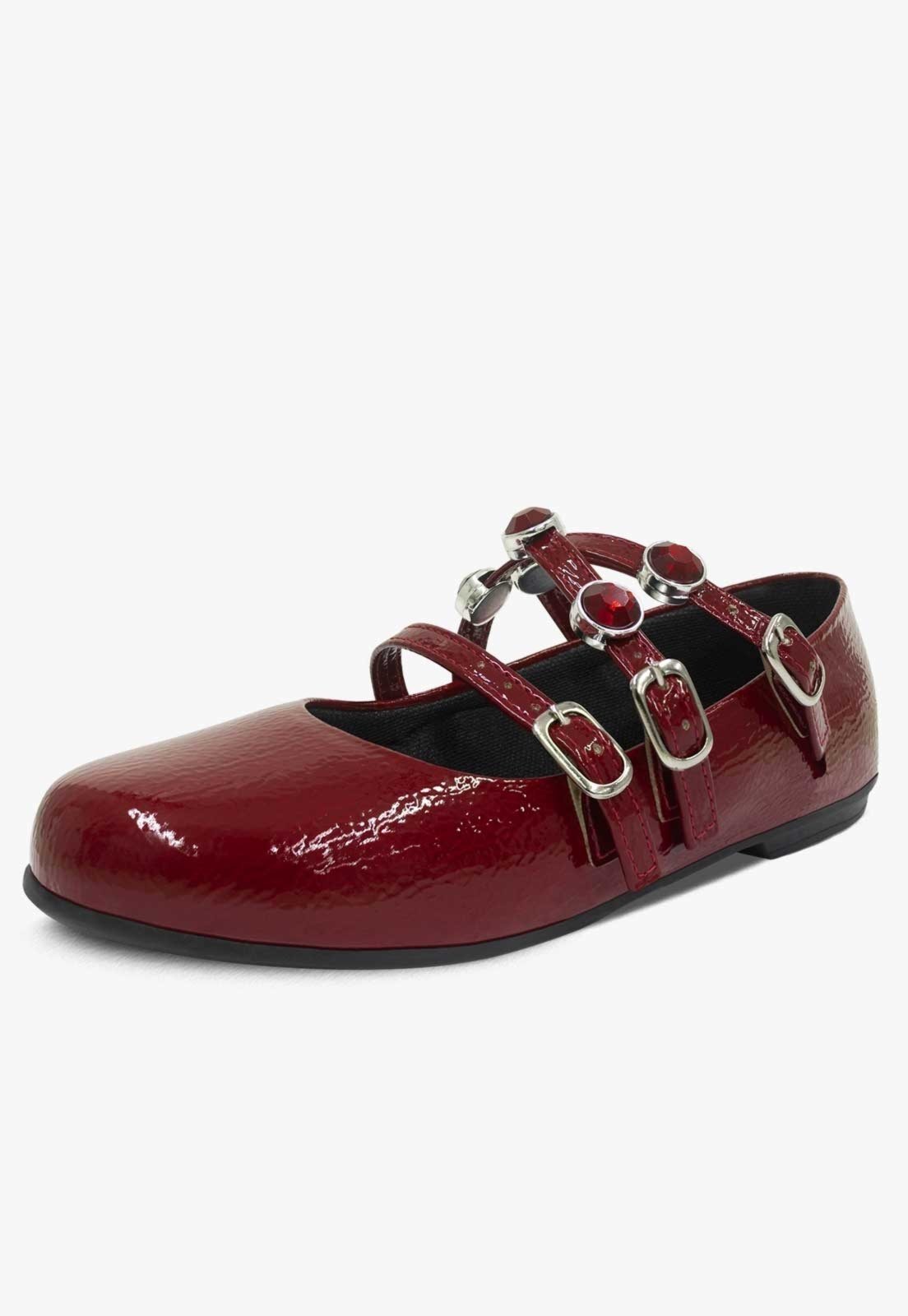 Infantil - Sapatilha Pópidi Menina Sapato Moda Festa Vermelho