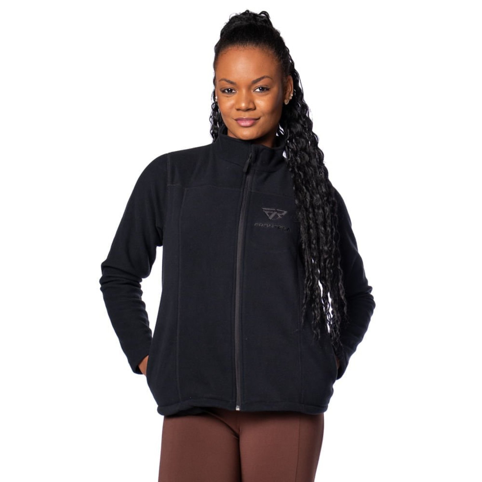 Casaco Feminino Frontera Soft Recortes Preto