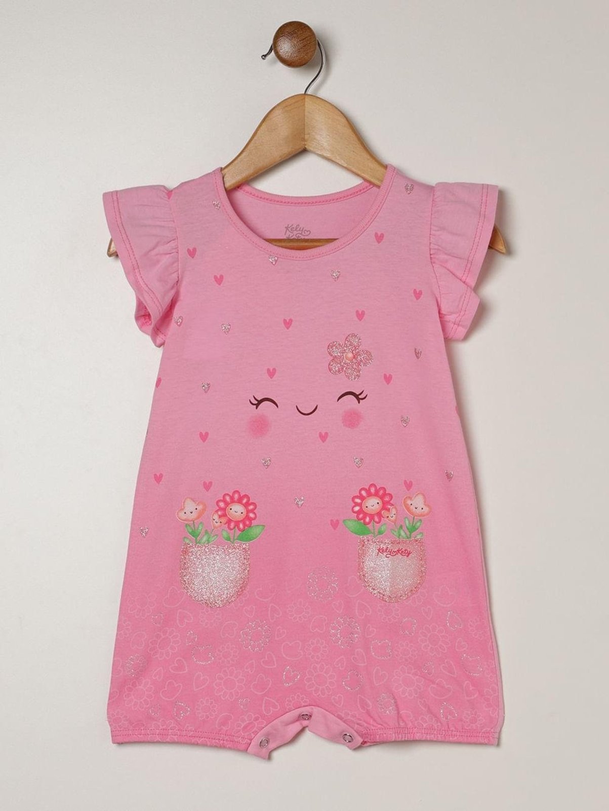 Infantil - Macacão Estampado Para - ROSA