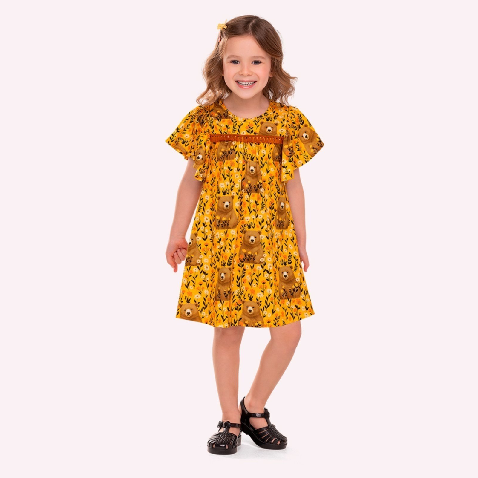 Infantil - Vestido Menina Ursinhos Nanai
