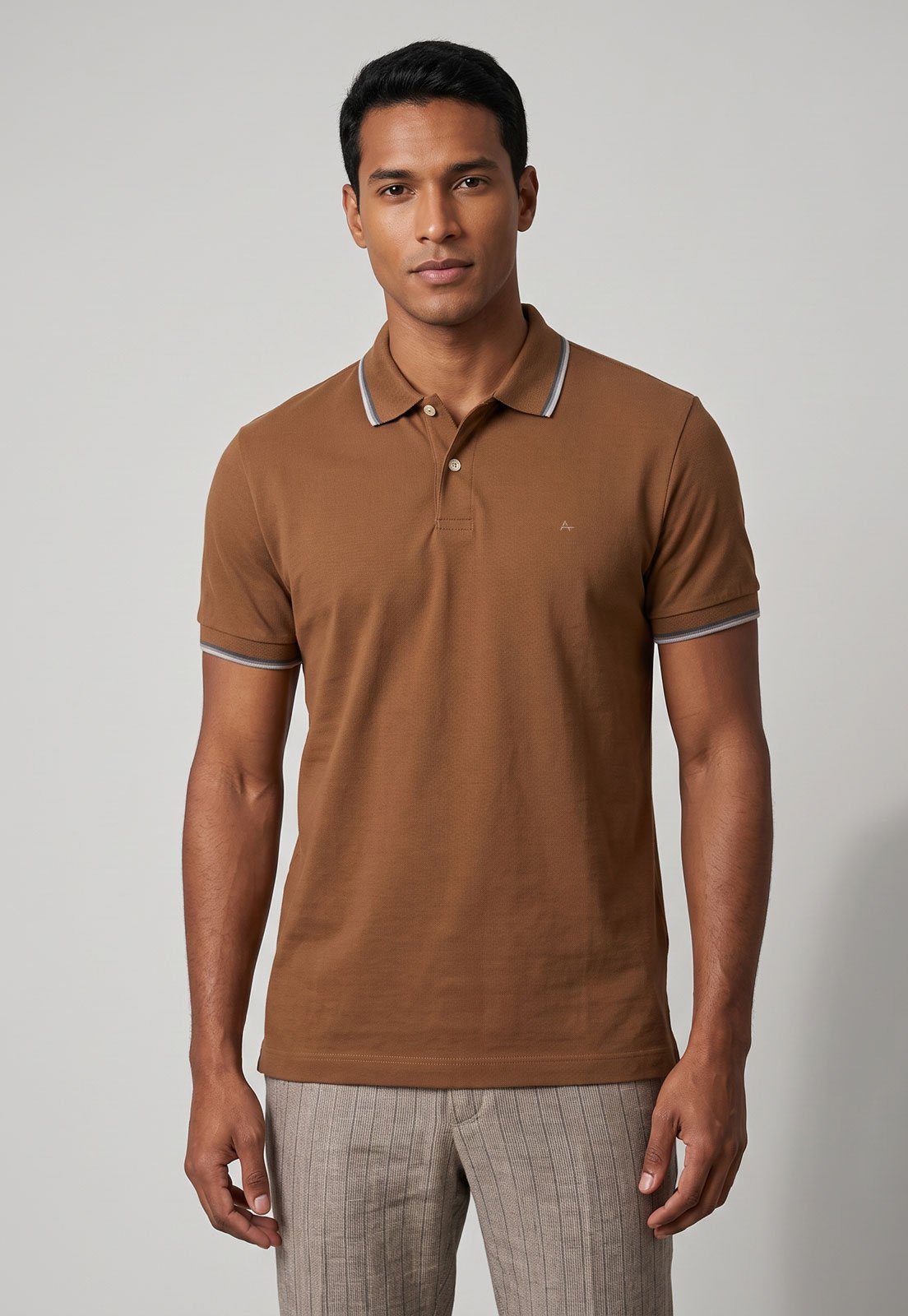Polo Masculina Aramis Clássica Marrom