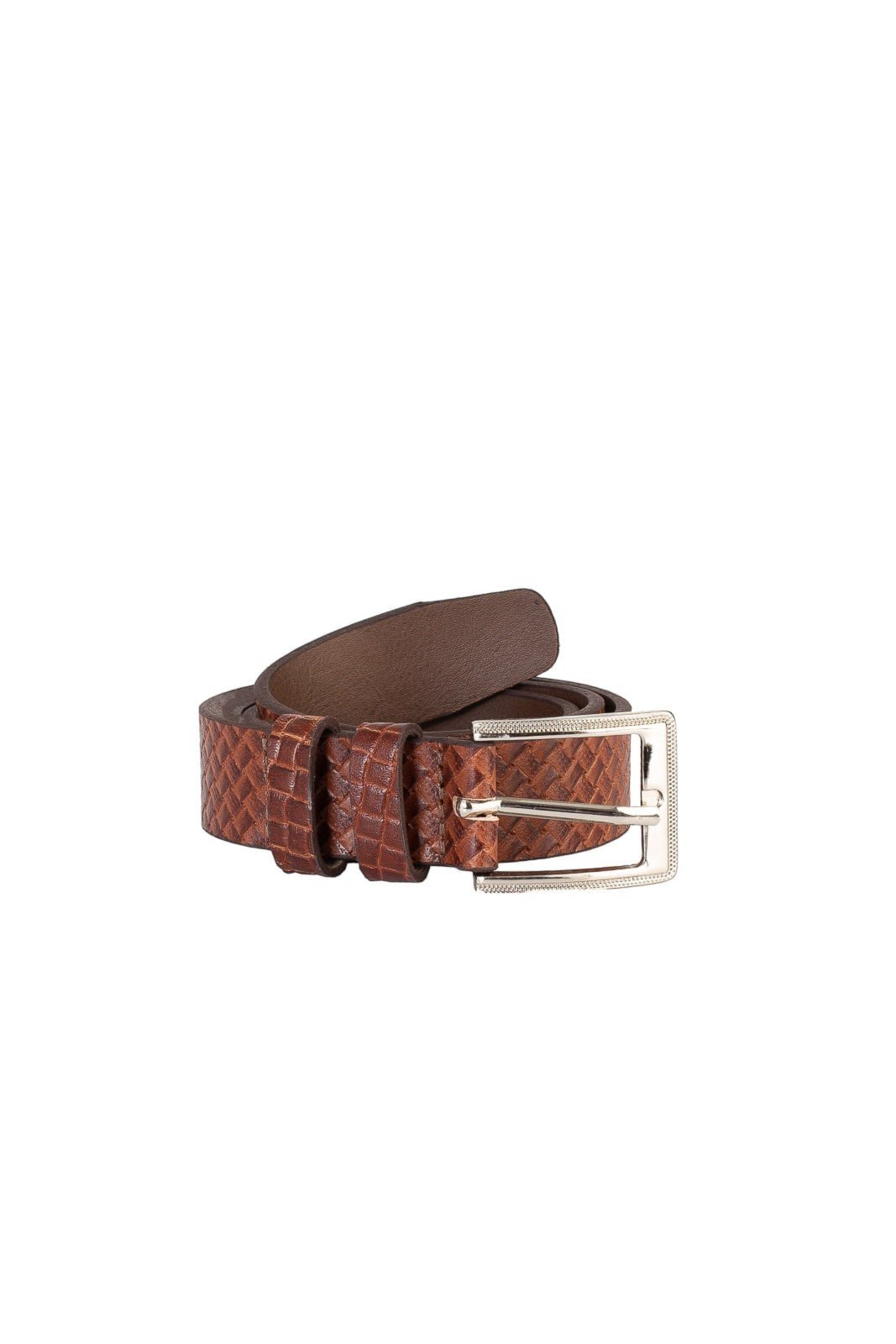 Vista 2 Cinto Andrea Vinci Feminino De Couro Tricê Mia - Whisky preto preto