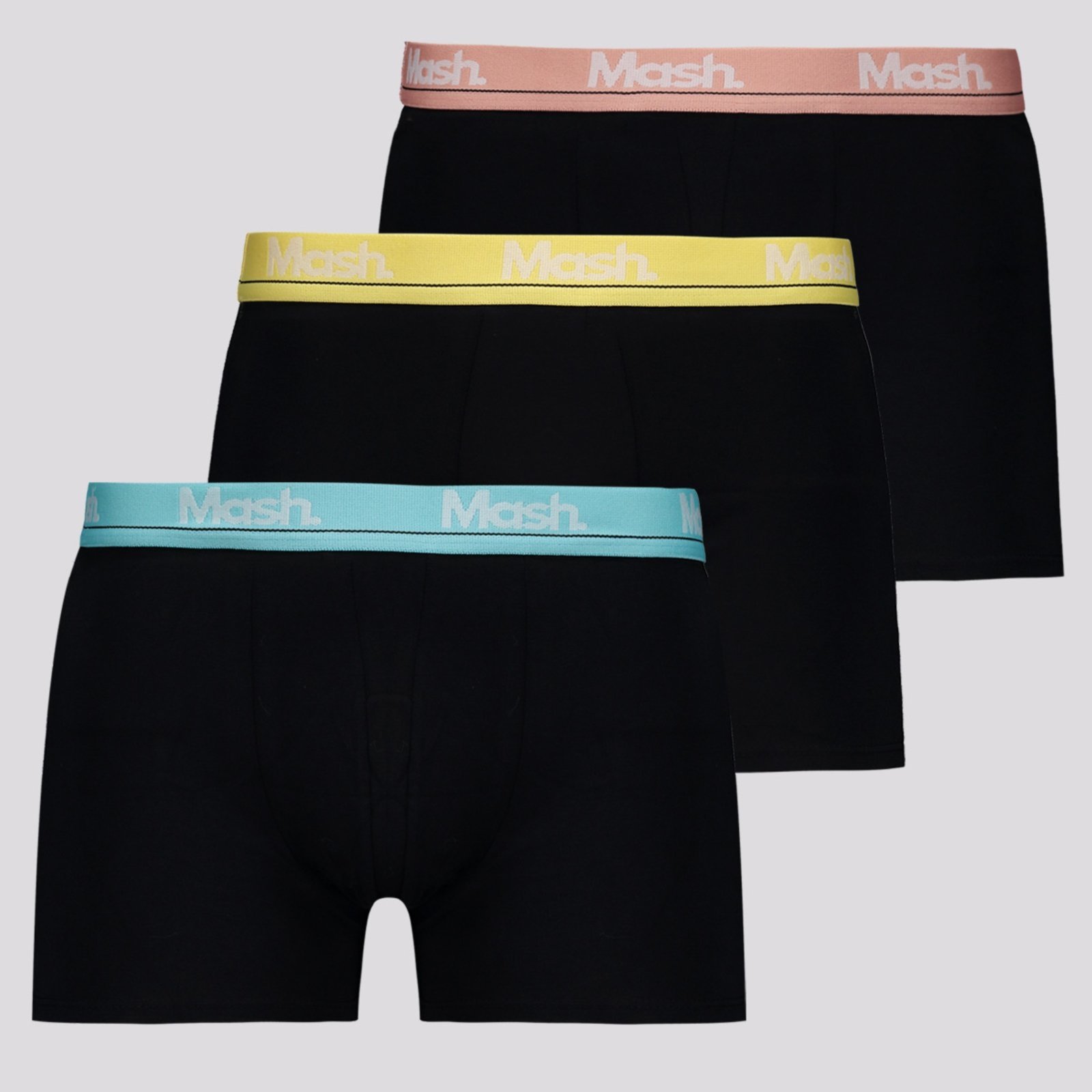 Kit 3 Cuecas Boxer Mash Cotton Preta