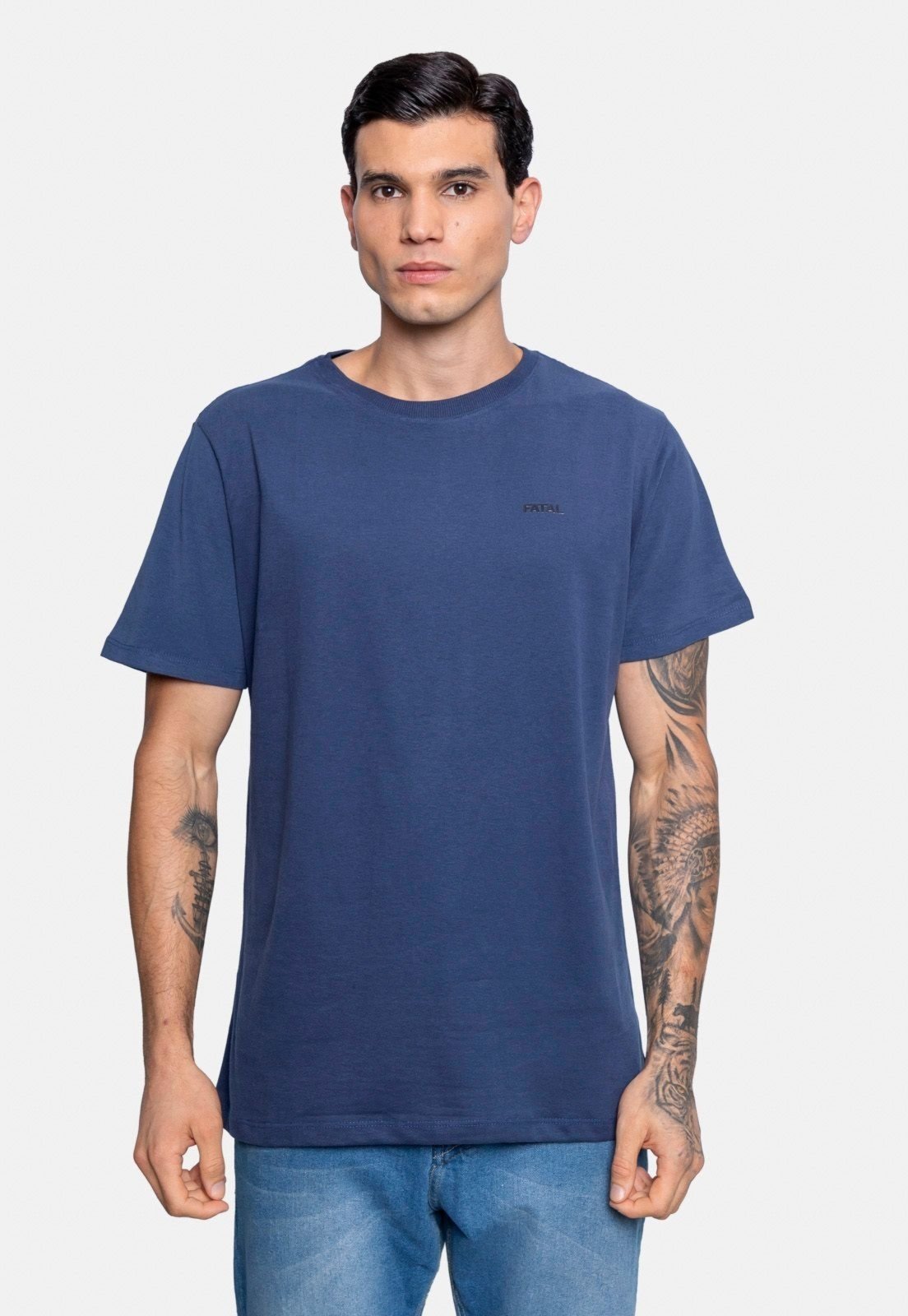Camiseta Fatal Estampada Azul Marinho