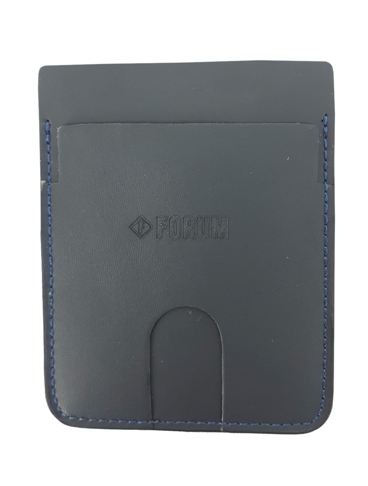 Carteira Forum Masculina Porta Cartão Couro Slim Azul Marinho