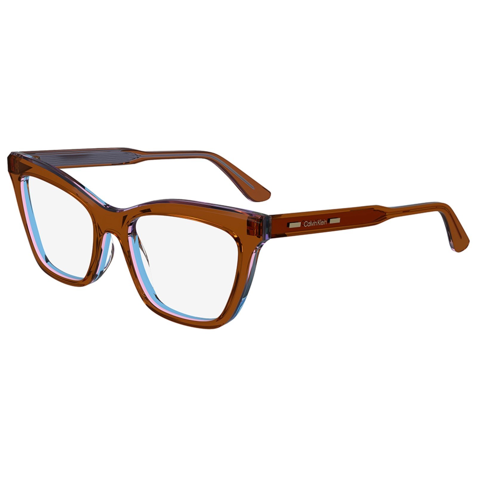 Armação de Óculos Calvin Klein CK24517 227 - Marrom Crystal 52