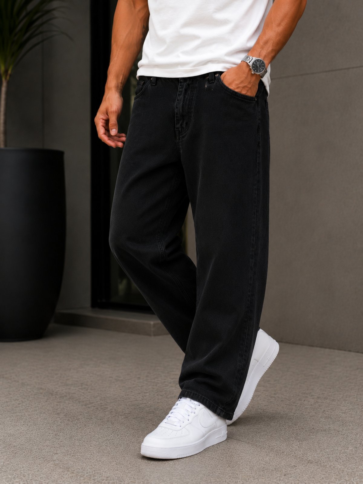Calça Balão Masculina Alpha Street Wear Básica Casual Confortável