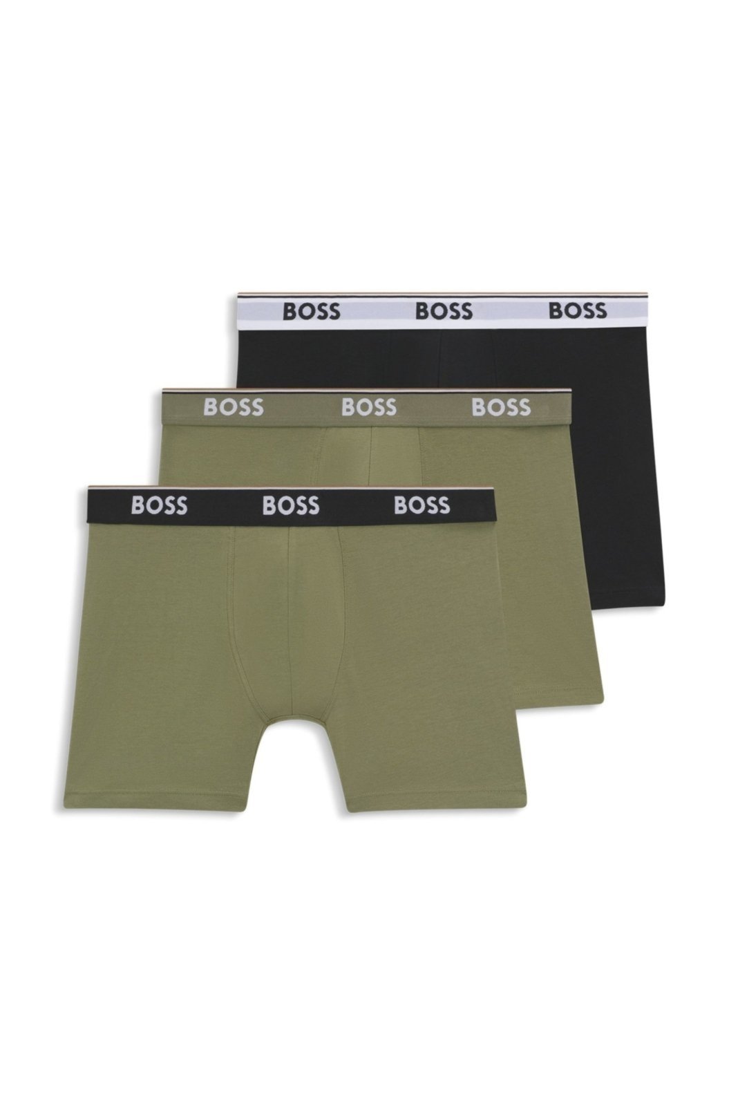 Pack De Três Cuecas Em Algodão Elástico Com Logos