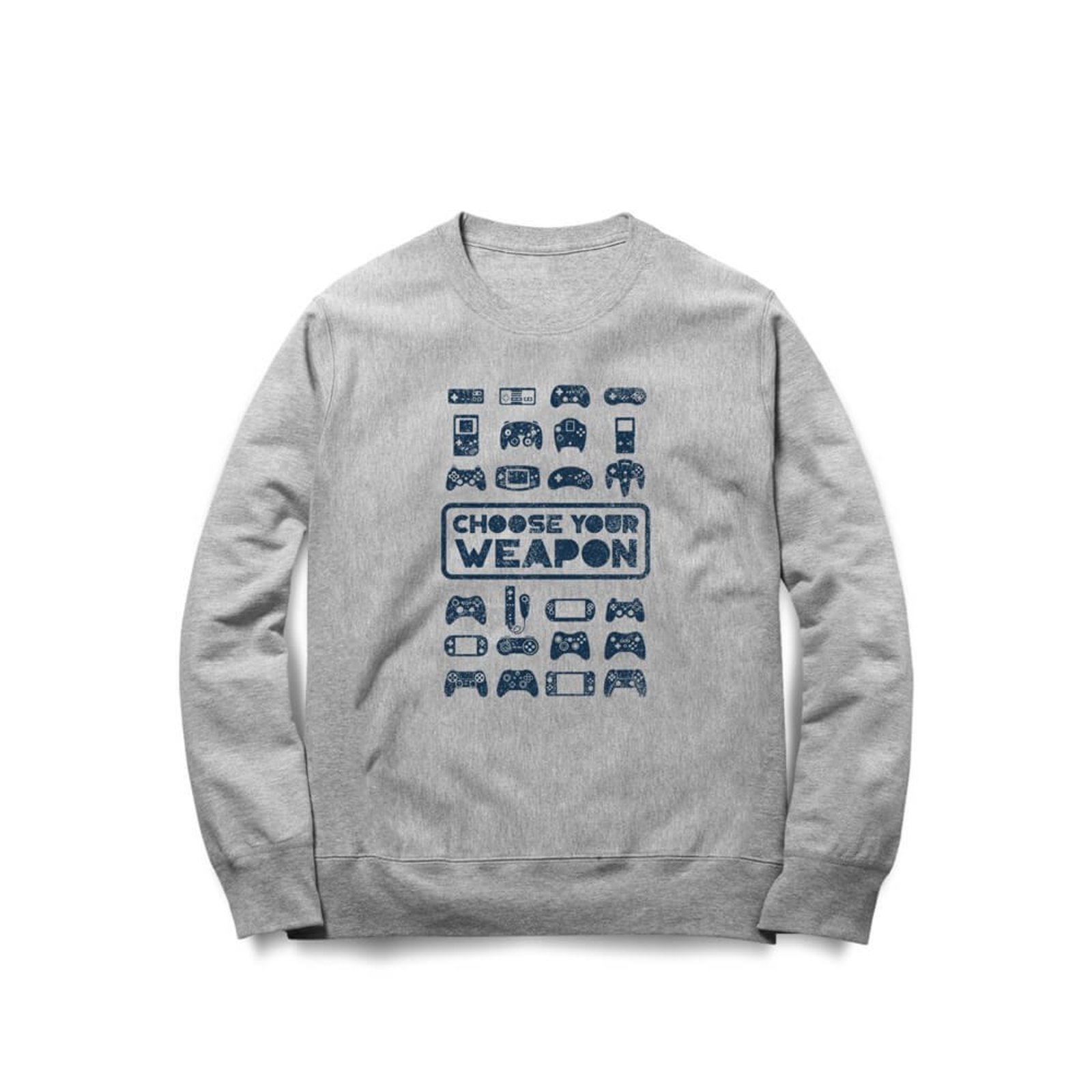 Moletom Choose Your Weapon - Mescla Cinza - Casual - Studio Geek