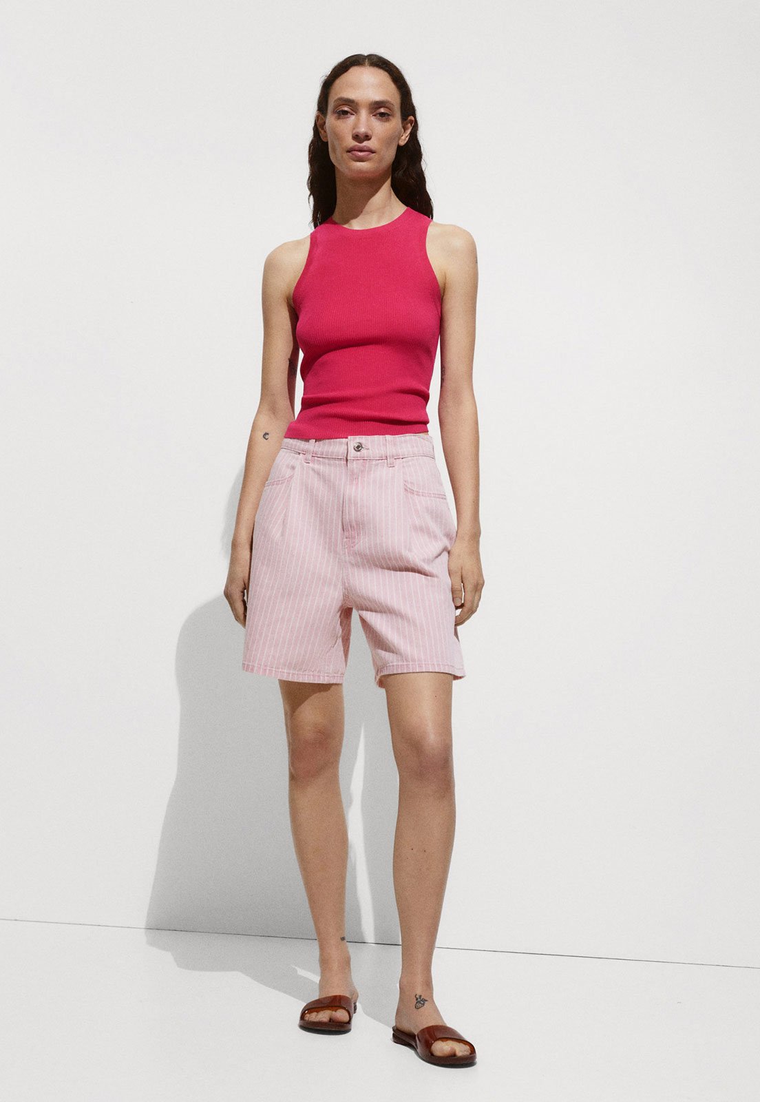 Regata Mango Ajustada Ribana Rosa
