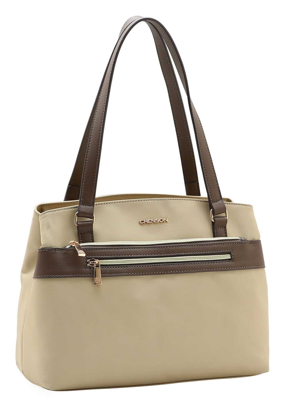 Bolsa Feminina Chenson Ombro Microfiber 3185452 Bege