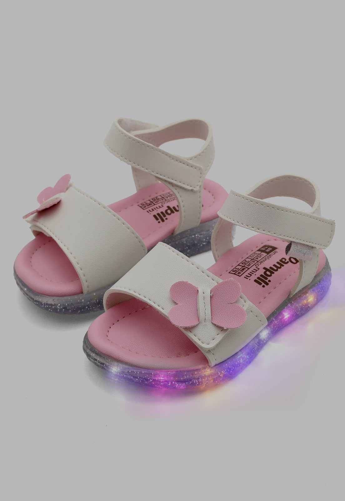 Infantil - Sandália Pampili Mini Led Branca